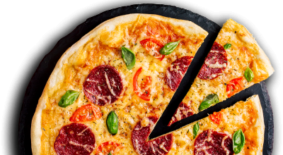 Shrimp pizza with pesto